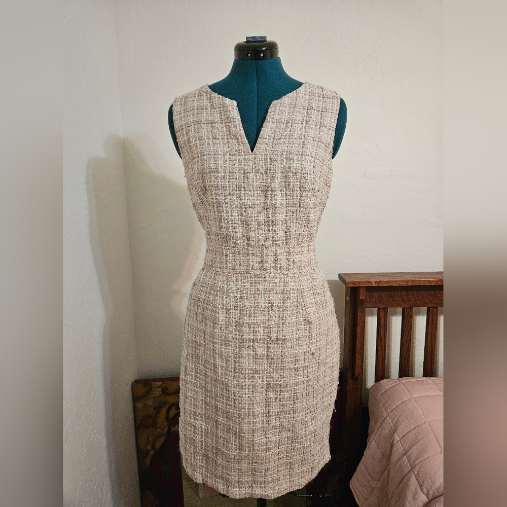 Elegant Tan Sleeveless Dress